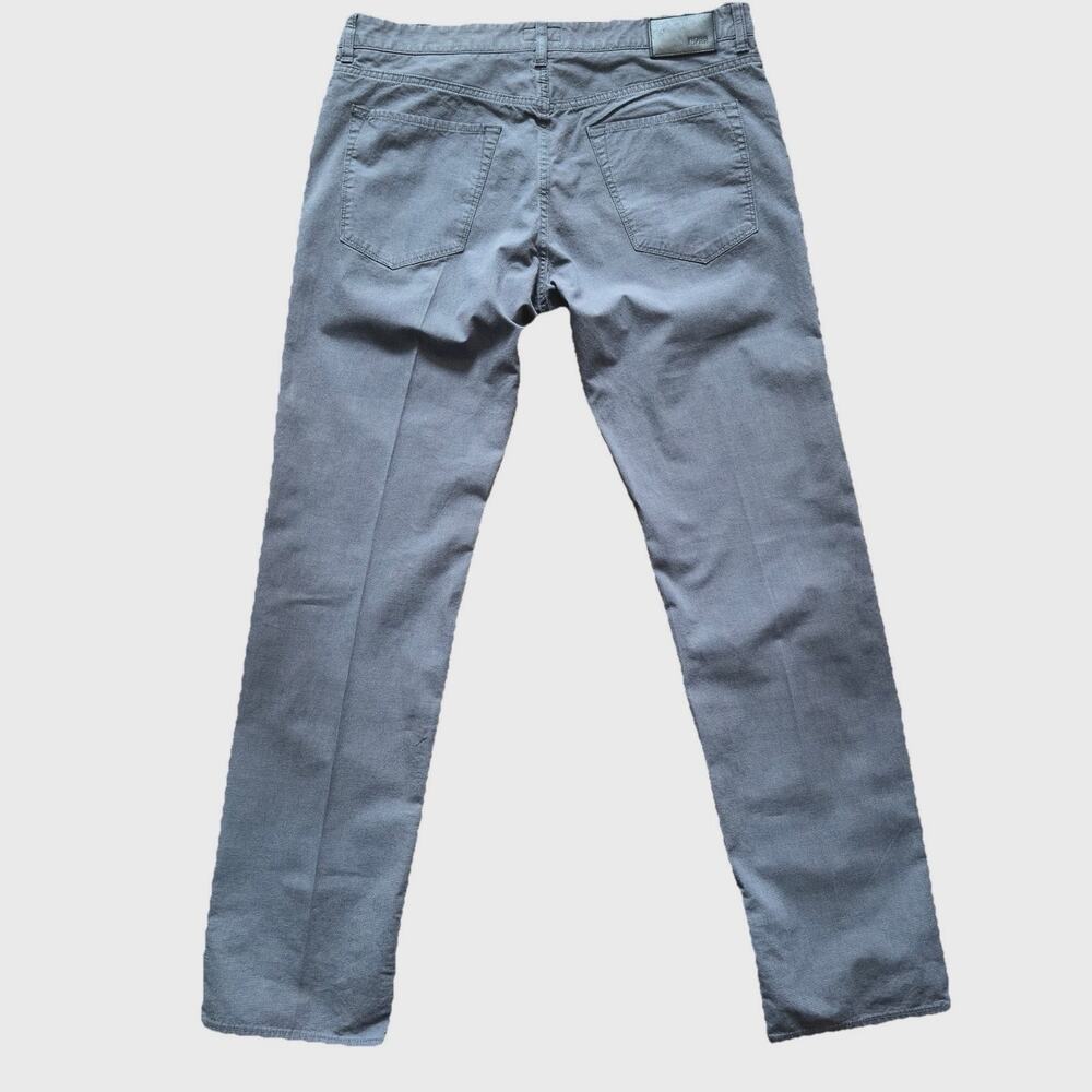 Hugo Boss Maine-10 Regular Fit Grey Micro-Pattern Stretch Pants Mens 36x34 - Picture 4 of 14